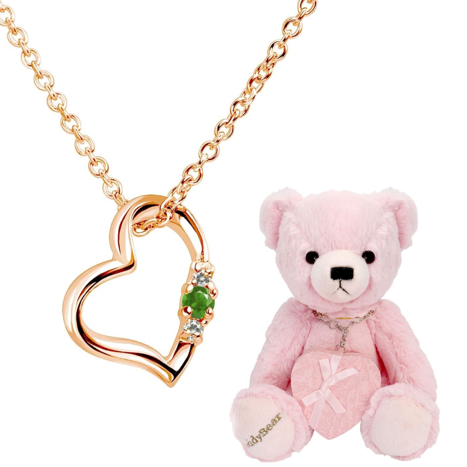 

Ожерелье с натуральным бриллиантом Love Heart Pink Color Emerald Teddy Bear Pink [Sears] Женское (Может) 1491p-tdt-01-p5