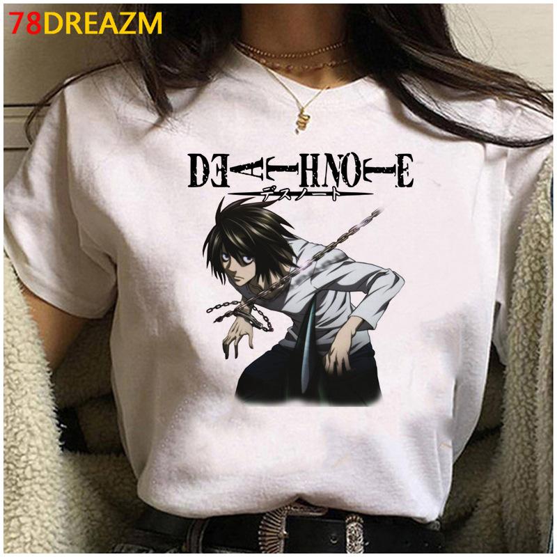 

Fashion Japan Popular Anime Graphics Women T-Shirt Summer Loose Tees White Short Sleeve Blouse O-Neck Tops Goth Female Clothing XXXL білий
