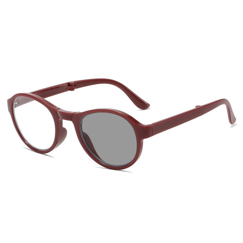 

Фотохромные очки для чтения, складные солнцезащитные очки HD, портативные очки, очки для чтения для мужчин от +100 до +350 +150 красный