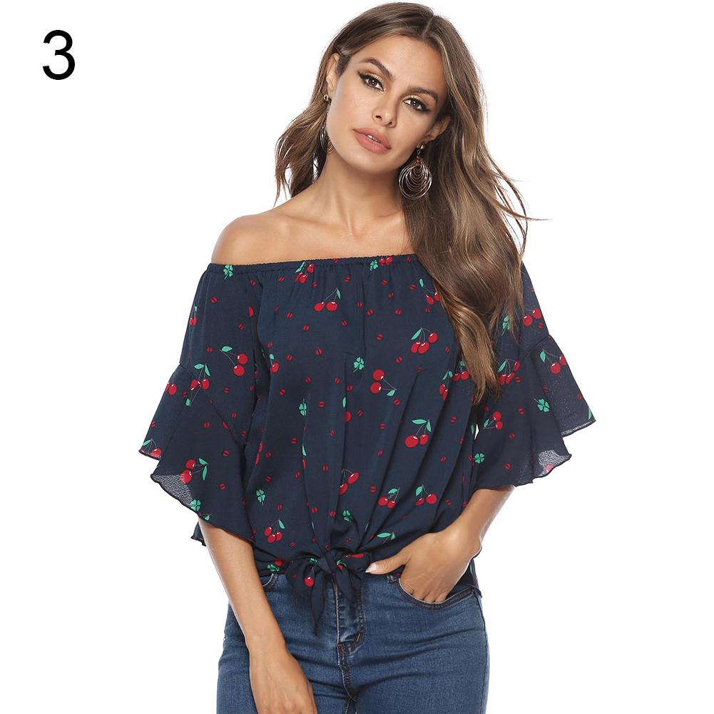 Floral Collared Ruffled Half Sleeve Shirt
