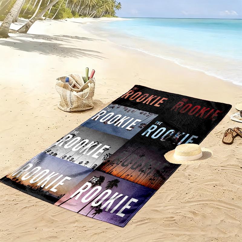 THE ROOKIE Print Beach Towel, Large Soft Quick Dry Towel for Beach Camping Swimming