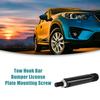 ACROPIX Tow Hook Bar Bumper Number Plate Mounting Screws Universal Black 1 Pcs