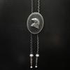 Eagle Head Bolo Tie Women Men Unisex Vintage PU Leather Necktie Rope Tie Neck Jewelry Rodeos Tie for Formal Theme Party