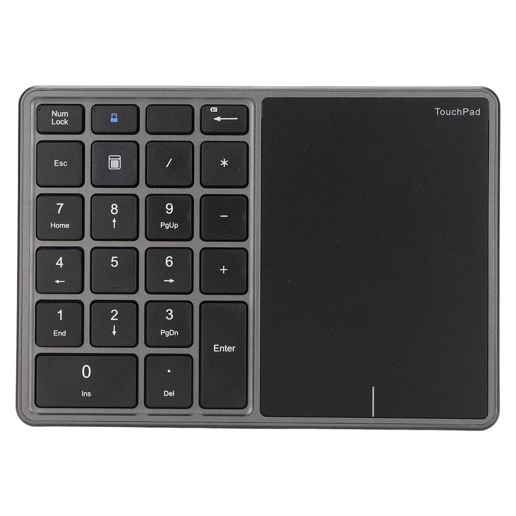 Wireless Numeric Keypad Touchpad Design 22 Keys 2.4G Dual Mode Connection Type C Interface Laptop KeypadGray