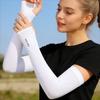 Outdoor Reiten Fingerlose Eis Seide Armstulpen Kühl Hoch Elastisch Sonnenschutz