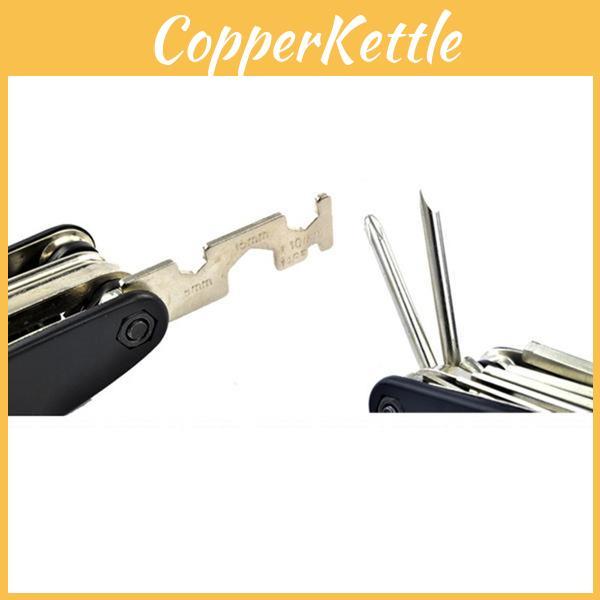 Umfassendes Tragbares Fahrrad 16 in 1 Multifunktions-Radfahren Fahrrad Stahlwerkzeug Reparaturset Kits