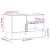 Record Cabinet Concrete Grey 85x38x48 cm Particleboard