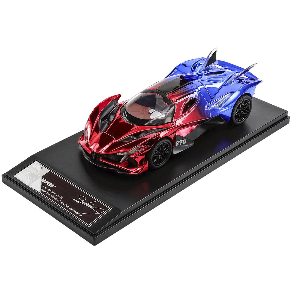 Simulation 1/32 Apollo EVO Sportwagen Modell Diecast Kinderspielzeug Fahrzeug Sound und Licht Rückzug Legierung Miniatur Voiture