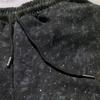 Tie-Dye Reißverschluss-Cardigan Übergröße Strickanzug Damen Herbst Strass Casual Gerade Hose Outdoor Sportbekleidung Zweiteiliger Anzug