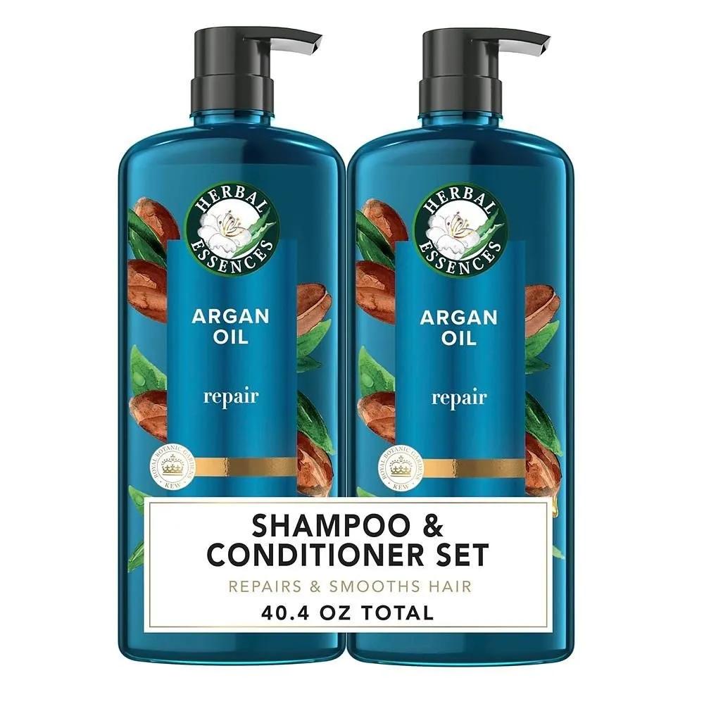 HERBAL Essence Shampoo + Conditioner 597ml Each Set 1 Pack Argan Oil Repair