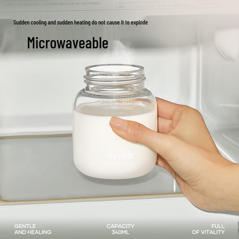 RELEA Portable High Borosilicate Glass Breakfast Cup