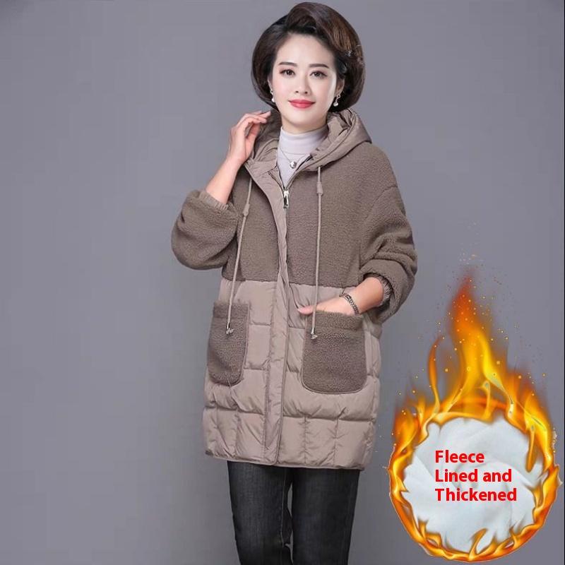 Women's Padded Coat for Autumn and Winter, Suitable for Elderly and Middle-aged Women; Thick and Warm.