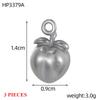 3PCS/LOT CARLIDANA Gold Plated Stainless Steel Charms, Cute 3D Mushroom Candy Fruit Pendants for DIY Bracelet Earring Jewelry