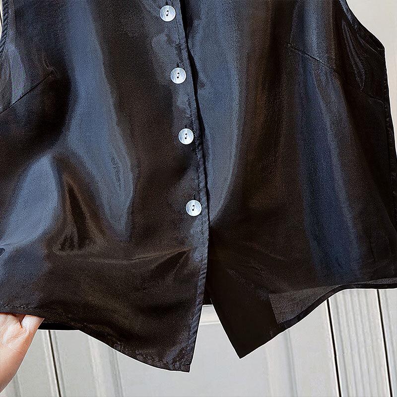 Women's V-Neck Single-Breasted Suit Vest