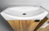 Bathroom Cabinet with Washbasin 60x40 Cm, Hanging, Craft Oak, with Black Parma Tap