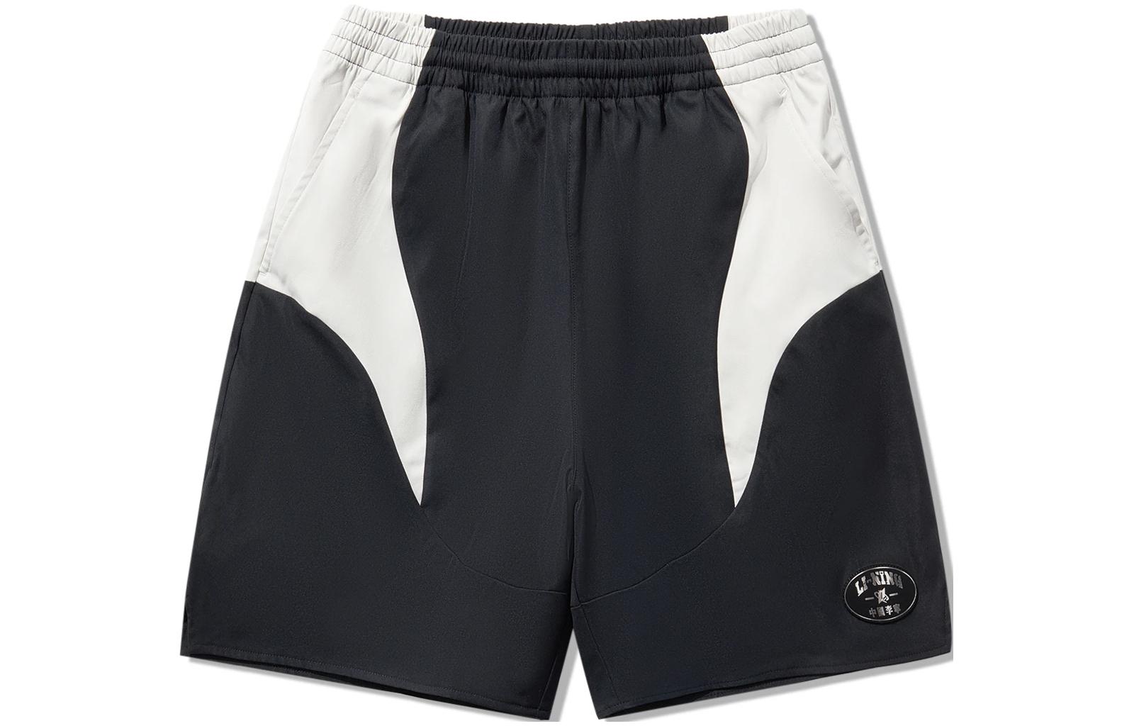 Li Ning Sports Shorts Men s Black Ecru AKSU165-1 XL