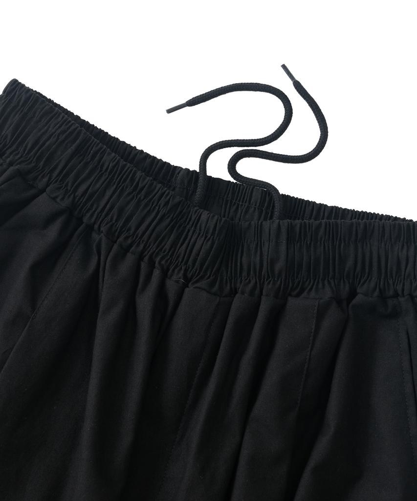 ANALOG MOOD Linen-Like Wide Pants (Black)