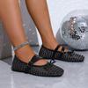 Ballerine da Donna a Punta Larga in Rete con Fiocco - Slip-On Traspiranti con Design Traforato per la Primavera, Scarpe Piatte Uniche Comode