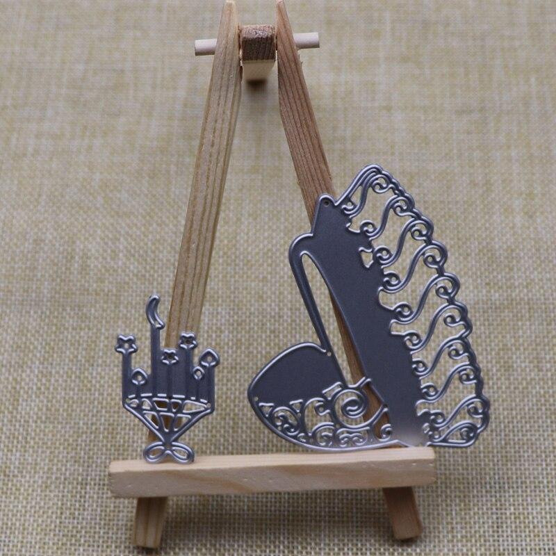 Metal Cutting Dies Lace Stroller Frame Scrapbook Stars and Moon Chandelier Die DIY Paper Embossed