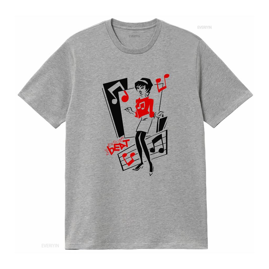 English Beat Anos 80 Britânico Espelho no Banheiro Ska Mais Vendido Camiseta 462 vintage Lavada Versátil streetwear