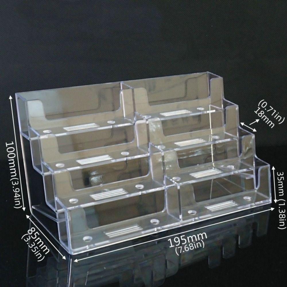 Display Holder Name Card Display Stand Transparent Business Card Storage Box  Organization Stand