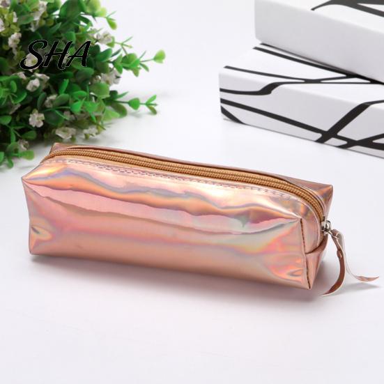 Portable Pen Holder Gradient Color Pencil Case, Cute Cylindrical Pouch for Smooth Zipper Girls, Waterproof Stationery Bag Students School Supplies