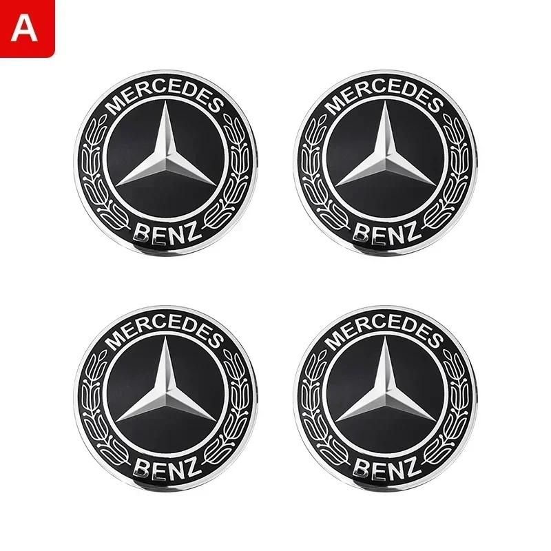 C200 E200 Für Mercedes Benz 56mm 60mm 65mm 75mm Auto Radnabenkappe Emblem Aufkleber Für Mercedes Benz W204 W205 W212 W213 W