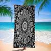 1 buc. Eșarfă de Plajă Mandala Supradimensionată din Microfibră - Moale, Ușoară, Versatilă, Esențială de Vară, cu Uscare Rapidă, Accesoriu Elegant de Călătorie