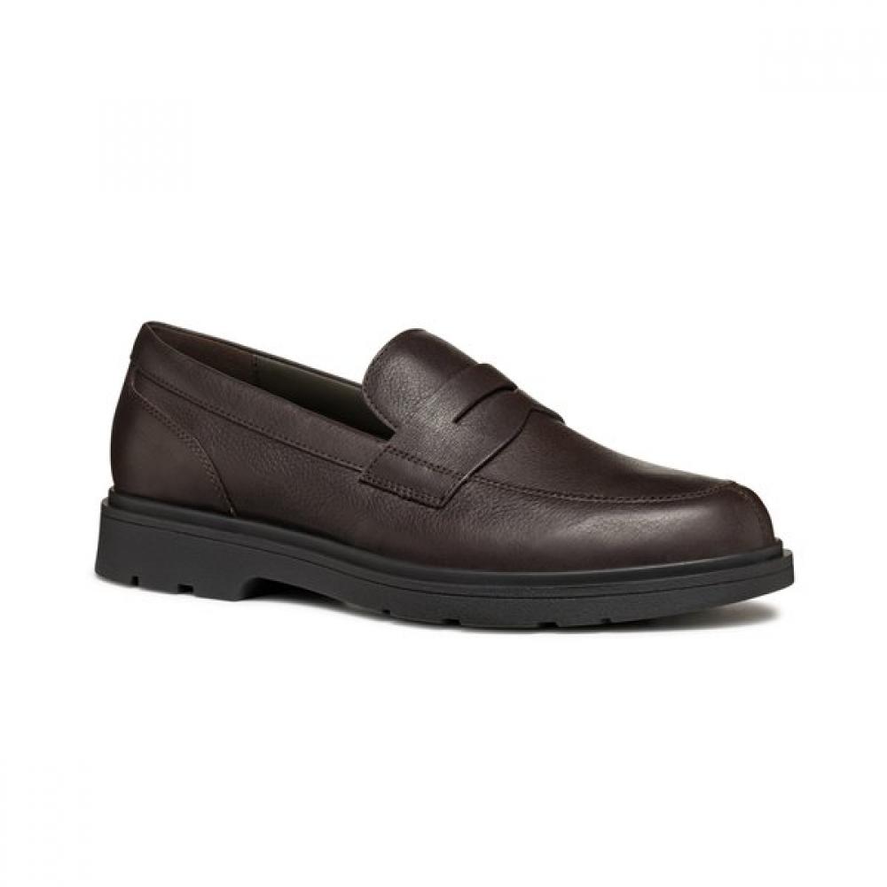 Geox Men S Penny Loafer Ec1 9gxd1a4f3m Dark Brown