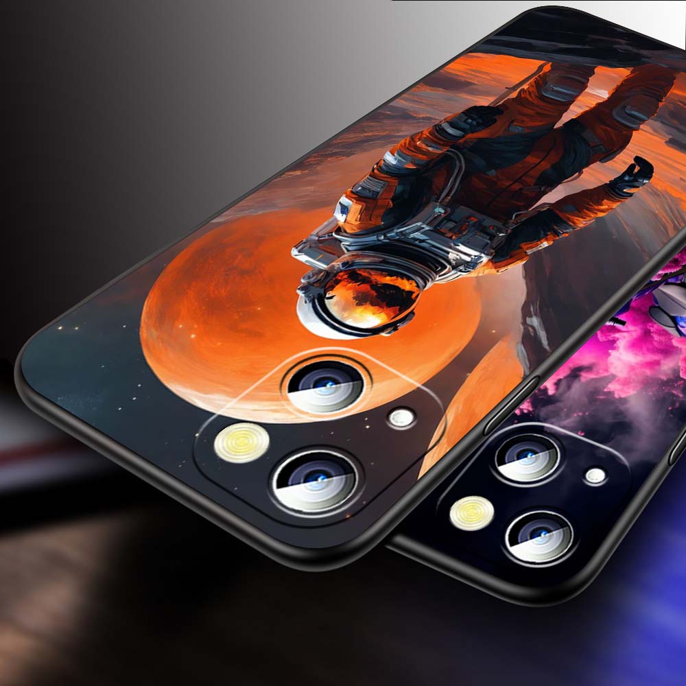Model Rider Cool Phone Case For Apple iPhone 17 16 16E 15 14 13 12 11 Pro Max Plus Black Soft Silicone