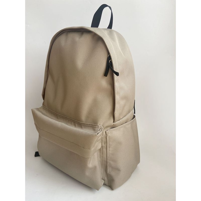 

Backpack Non-Printed Japanese High Quality Goods Simple Black Large Capacity Computer Backpack Male and Female College Student Canvas Bag Schoolbag Deep beige