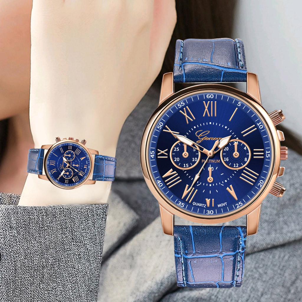 New Fashion Women Leather Band  Quartz Analog Wrist Watch