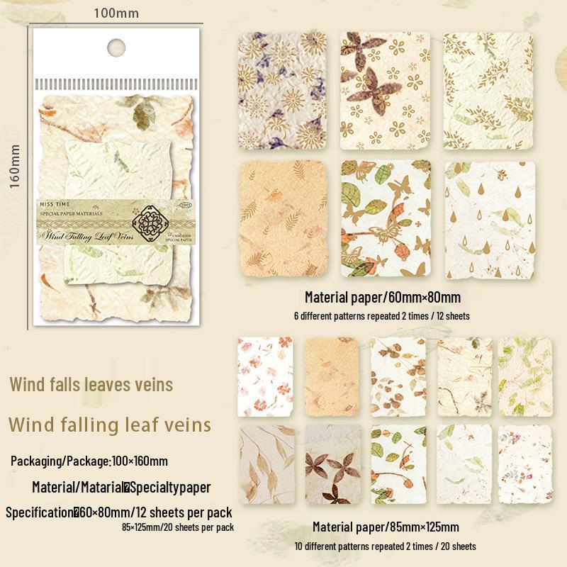 Ancient-Style Floral Embossed Paper Journal for Decorative Hand Account