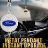 AAAMW1 1pc Diamond Metal Car Badge Rearview Mirror Pendant Auto Interior Hanging Ornaments For Ford Focus Mustang Fiesta Mondeo mk7 mk2