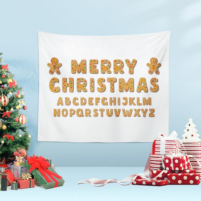 Christmas Tapestry Cross-border New Christmas Party Hanging Cloth Santa Claus Background Fabric