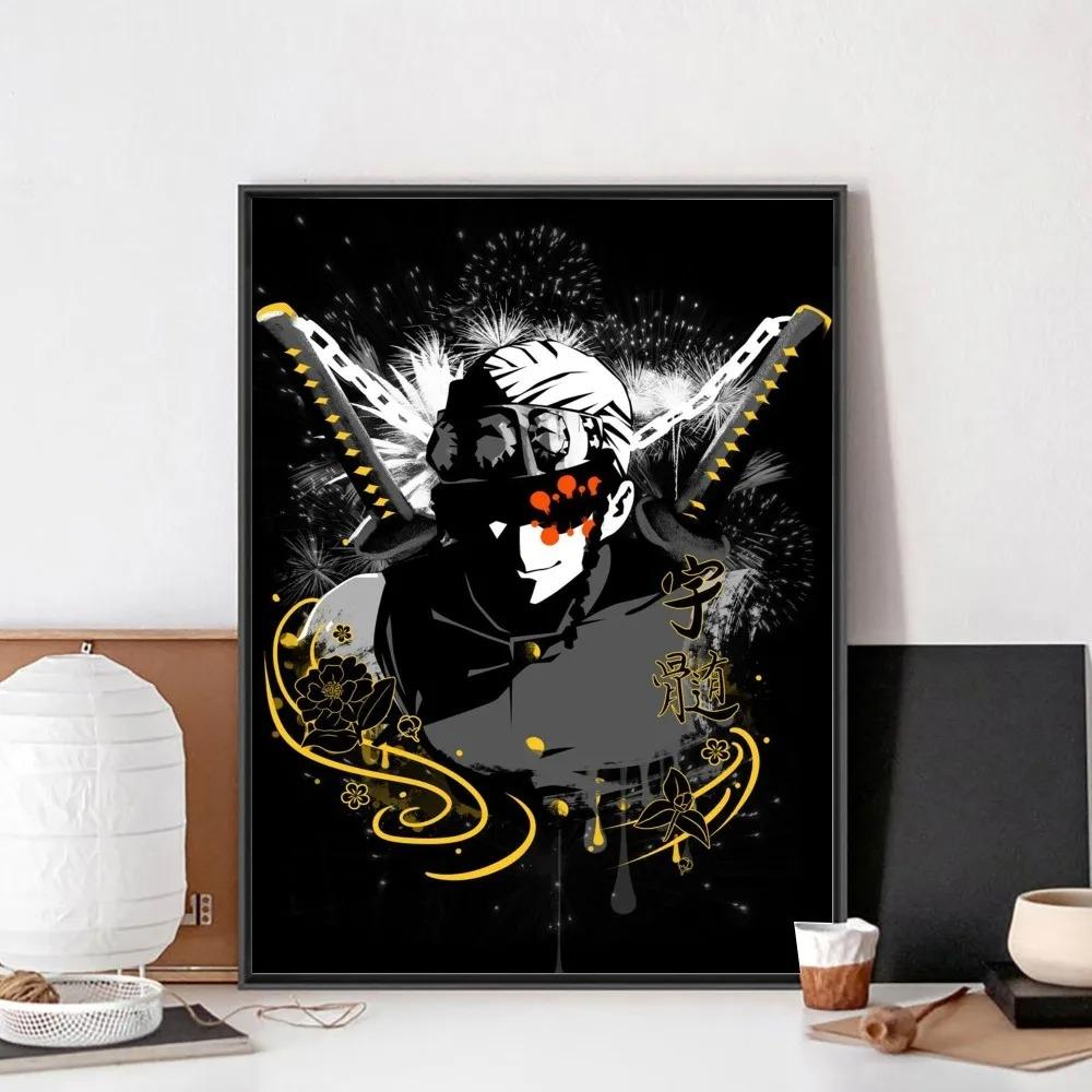 Demonic Killer Tengen Uzui Poster Canvas Painting Bar Retro Poster Modern Home Living Room Bedroom Study Decorative Art