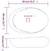 Vidaxl Countertop Washbasin, Purple-Gray, Oval, 59X40X14 Cm