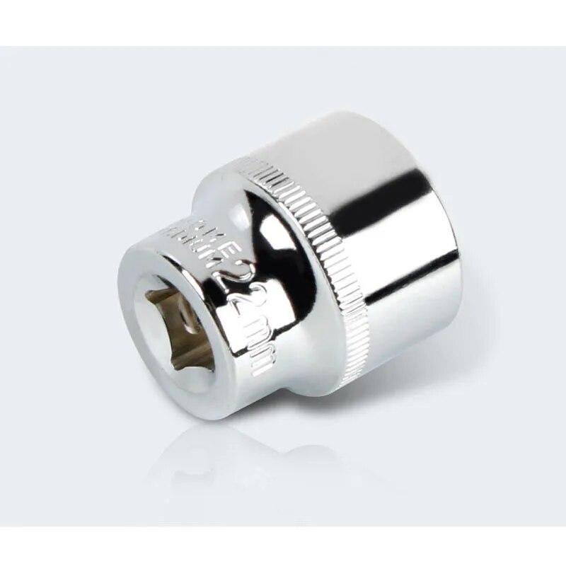 Cap cheie hexagonală de 3/8" cu antrenare 10mm cheie hexagonală antirugină 6mm-24mm set de prize Adaptor cheie cuplifică Instrument de reparație auto 28mm lungime