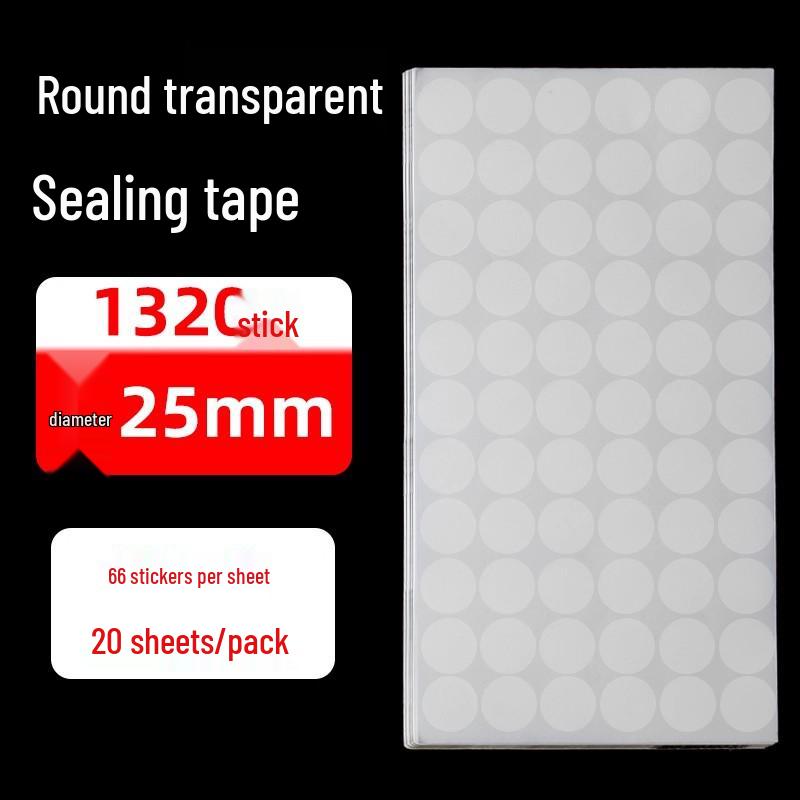 Extra Adhesive Transparent Round Sealing Stickers