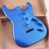 Metallic Blue Glossy Poplar Electric Guitar Body with Three Single-Coil Pickups for DIY Modification