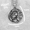 Stainless Steel Viking Lion Necklace Nordic Odin Amulet Pendant for Men Fashion Jewelry Party Accessories