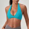 Sports Yoga Bra For Women Underwear Sportswear Halter Neck With Stylish Back Sexy Gym Bra With Cups Running Fitness Backless Tops