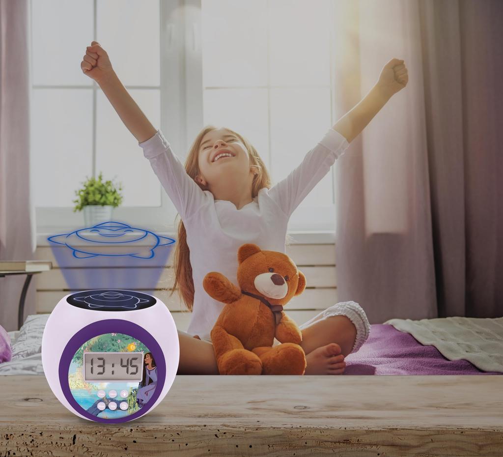 Lexibook Wish Projector Alarm Digital Table Authentic Clock, Clock, Clock, RL977WI,