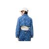Li Ning Logo All Over Print Single Button Washable Denim Jacket Women Jacket Blue AJDT060-1