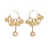 Big Circle Earrings Alloy Sun Love Accessories Light Luxury Premium Pearl Fringed Earrings