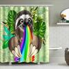 Cute Sloth Rainbow Shower Curtain Tropical Forest Animal Bathroom Decor Waterproof Fabric Home Decor Hippie Nature Wall Art Gift