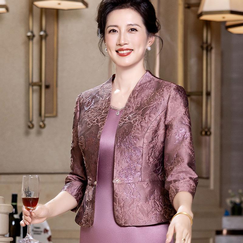 2025 Autumn Elegant Mother-in-Law Two-Piece Wedding Suit