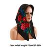 Russian Ethnic Flower Print Headscarf for Women Fashionable and Comfortable Polyester Bandanas Headwrap for Winter Wear