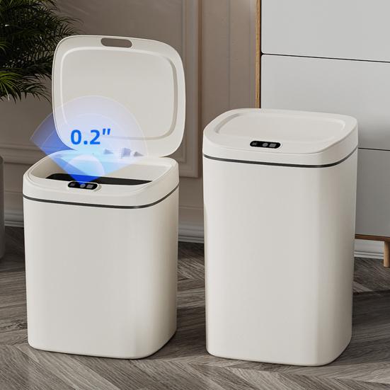 Smart Trash Bin with Sensor 12/14/16L Automatic Open Lid Garbage Storage Box Garbage Bin Odor Isolation Trash Can for Kitchen Bathroom Bedroom