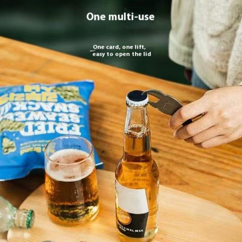 Alocs Crab can opener, 201 stainless steel can opener, bottle and can opener 2-in-1